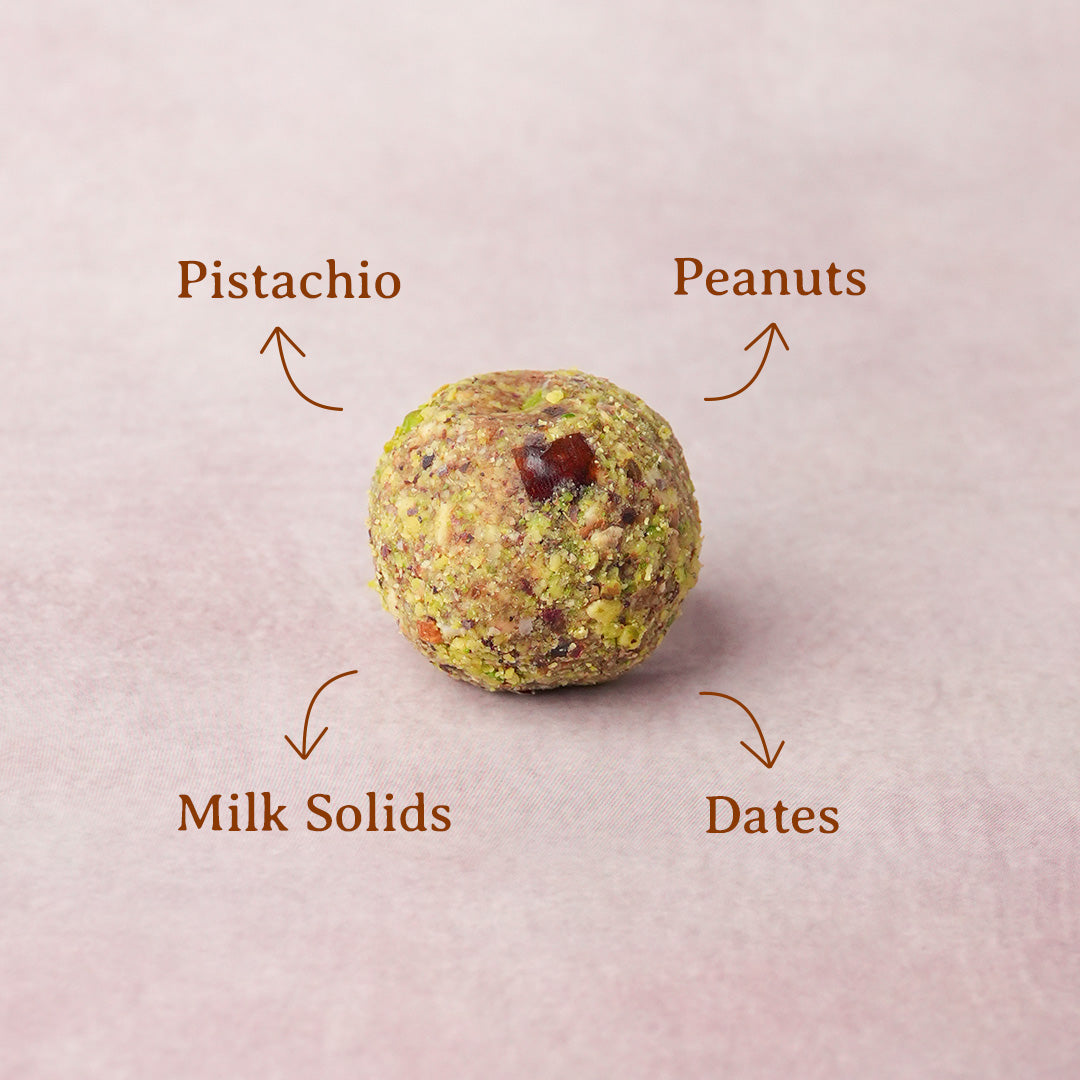 Peanut Pista Laddoo | Peanut | With Roasted Peanuts & Pistachios