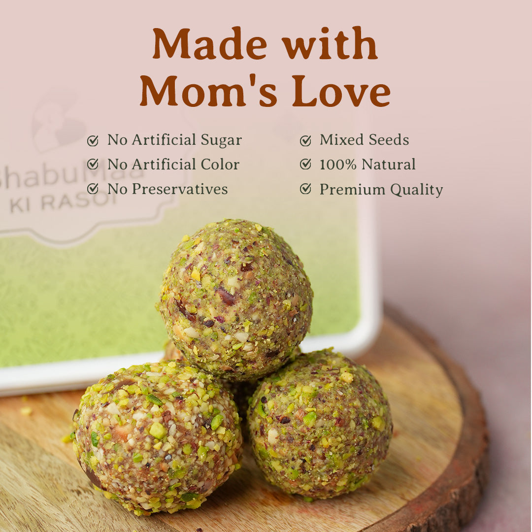 Laddu Combo I Peanut Pista Laddu - Saatvik Laddu