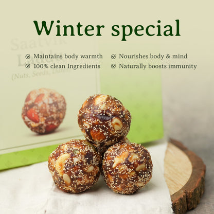 Saatvik Laddu | Nuts, Seeds & Raw Honey | Winter Special