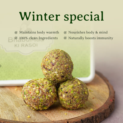 Peanut Pista Laddu | Peanut | With Roasted Peanuts & Pistachios | Winter Special