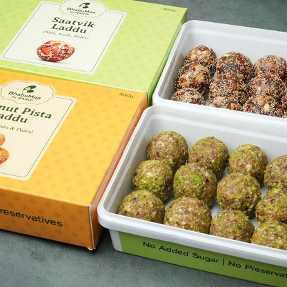 Laddu Combo I Peanut Pista Laddu - Saatvik Laddu