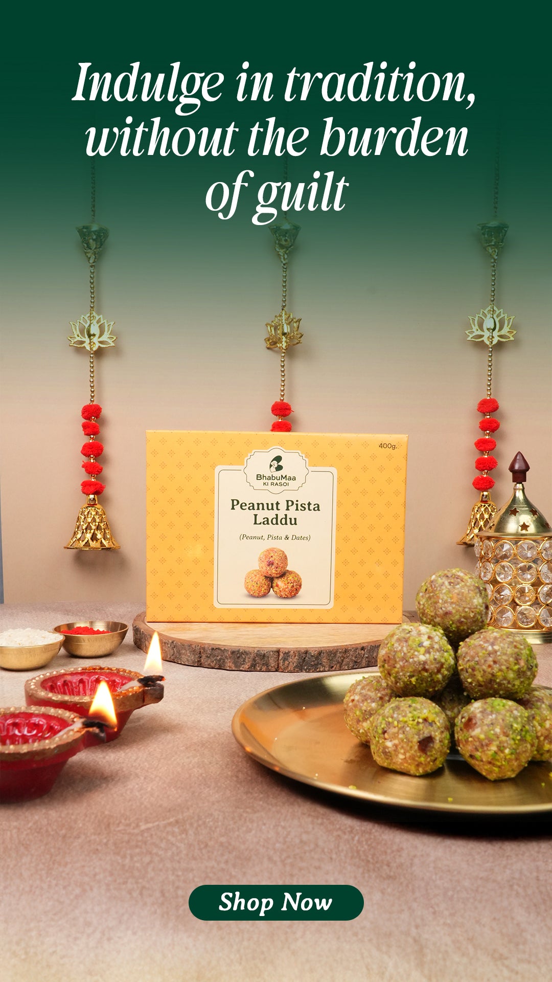 Peanut Pista Laddu | Peanut | With Roasted Peanuts & Pistachios