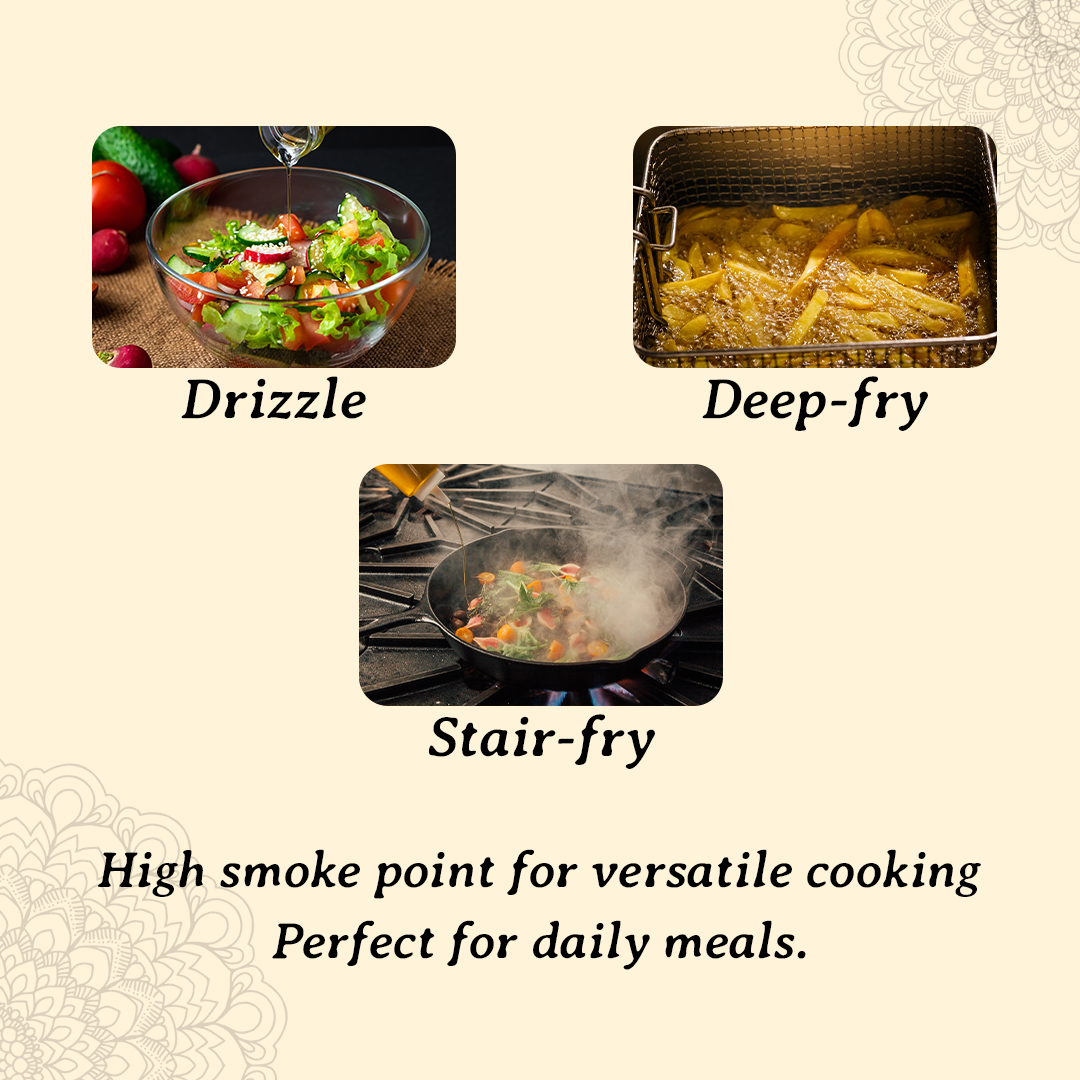 Wood-Pressed Groundnut Oil (Peanut Oil) (1L)