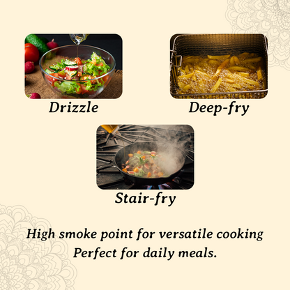 Wood-Pressed Groundnut Oil (Peanut Oil) (1L)